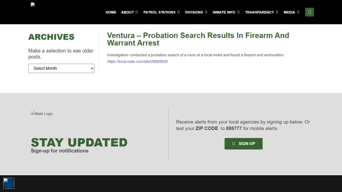 Ventura – Probation Search Results in Firearm and Warrant Arrest – Ventura Sheriff Official Website