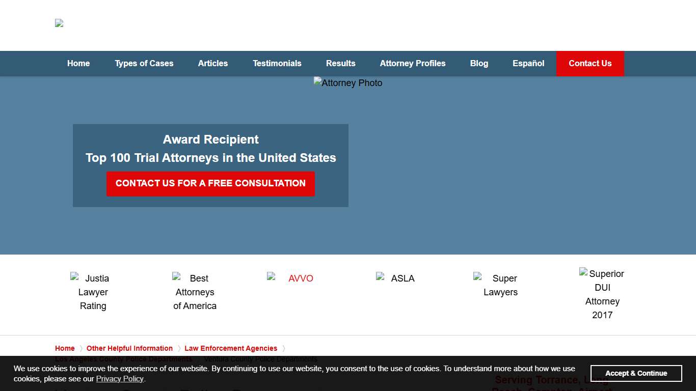 Ventura County Police Departments :: Ventura Criminal Defense Lawyers Greg Hill & Associates